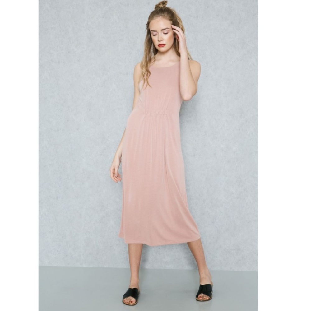 Farrow Midi Dress in Blush Pink